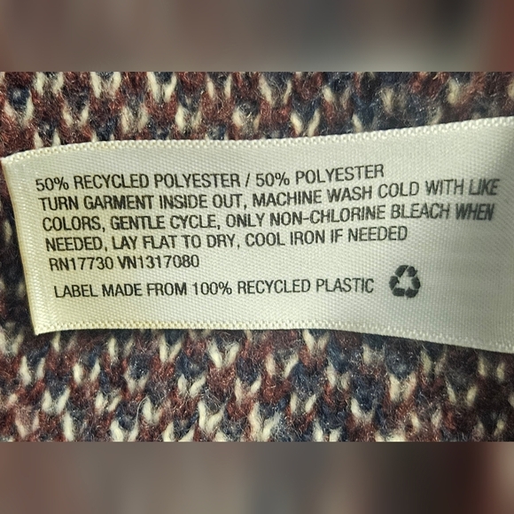 Women's Knox Rose Open Front Duster Cardigan Sweater Camo Navy & Red Size M - Picture 9 of 11